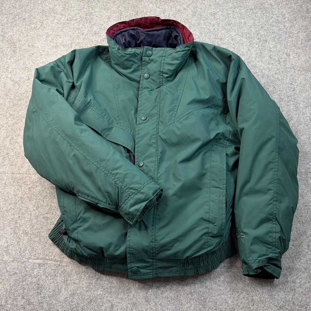 Vintage EMS Eastern Mountain Sports Goose Down Puffer Jacket Mens M Green